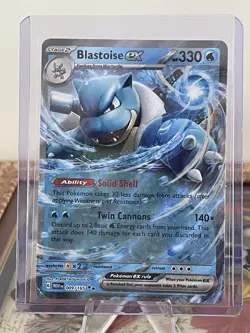 Blastoise ex 009/165 Pokemon 151 Holo Double Rare Trading Card Near Mint - Image 1