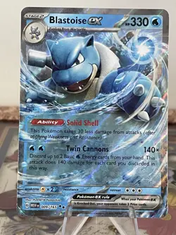 Blastoise ex 009/165 Pokemon 151 Holo Double Rare Trading Card Near Mint - Image 3