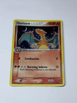 Pokemon Card TCG Charizard Holo Rare Card 6/108 EX Power Keepers LP SWIRL - Image 1