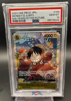 One Piece Card Monkey D. Luffy OP07-109 500 Years in the Future - PSA 10 - Image 1