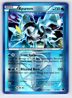 Kyurem 31/116 Black & White Plasma Freeze Pokemon Card Reverse Holo Rare Nm/Vlp - Image 1