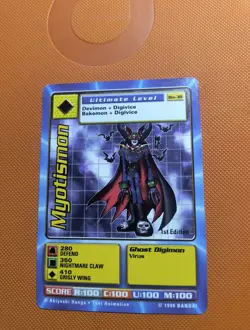 Myotismon Bo-38 1999 Digimon Series 1 1st Edition Bandai Trading Card Rare - - Image 1