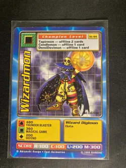 1999 Bandai Digimon Card Wizardmon 1st Edition ST-44 - Image 1