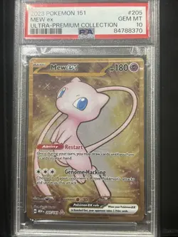2023 Pokemon Mew ex Full Art 151 UPC Gold Metal Promo Card 205/165 PSA 10 GEM MT - Image 1