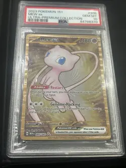 2023 Pokemon Mew ex Full Art 151 UPC Gold Metal Promo Card 205/165 PSA 10 GEM MT - Image 2