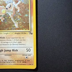 Pokemon TCG Hitmonlee Fossil Holo Card 7/62 Unlimited Rare, LP Condition - Image 5