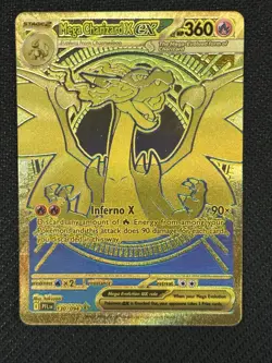 Mega Charizard X EX Phantasmal Flames 130/94 Mega Ultra Rare Gold Card NM - Image 1