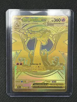 Mega Charizard X EX Phantasmal Flames 130/94 Mega Ultra Rare Gold Card NM - Image 2