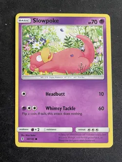 Pokemon Slowpoke 48/145 Guardians Rising Common Pokemon TCG Card English NM - Image 1