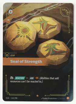 Seal of Strength 163/298 Riftbound OGN NEAR MINT CARD - Image 1