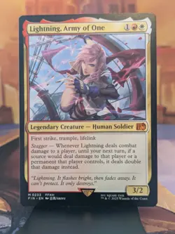 Magic The Gathering Lightning, Army of One Final Fantasy MTG Regular NM - Image 1
