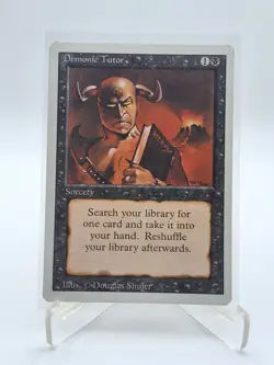 DEMONIC TUTOR 1994 REVISED EDITION Magic: the Gathering "Vintage" LP "RARE" - Image 1