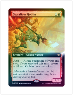 1x Searslicer Goblin, Extended Art Foil, Magic MTG NM - Image 1