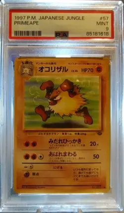 1997 Pokemon P.M. Japanese Jungle Primeape #57 PSA 9 Mint ?? - Image 3