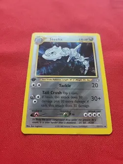 Pokemon: Steelix 1st Edition #15/111 Neo Genesis Holo Rare 2000 Vintage - NM - Image 3