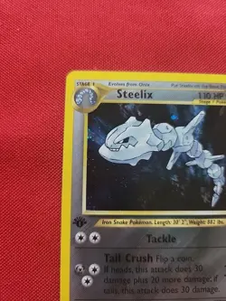 Pokemon: Steelix 1st Edition #15/111 Neo Genesis Holo Rare 2000 Vintage - NM - Image 4