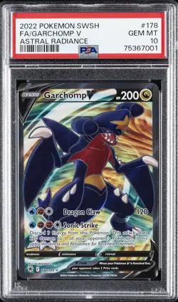 2022 POKEMON SWORD & SHIELD ASTRAL RADIANCE #178 FULL ART/GARCHOMP V PSA 10 - Image 1