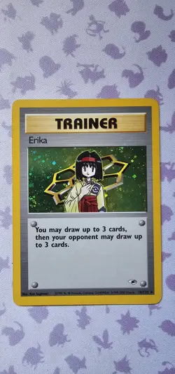 Pokemon Gym Heroes Erika Trainer Holo Rare 16/132 NM/LP - Image 1
