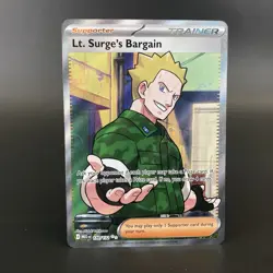 Pokemon Lt. Surge’s Bargain 170/132 Mega Evolution Ultra Rare Holo NM - Image 1