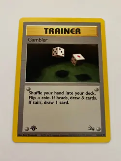 Gambler 60/62 Pokemon Fossil 1st Edition Common NM/MINT 1999 box-T1 - Image 1