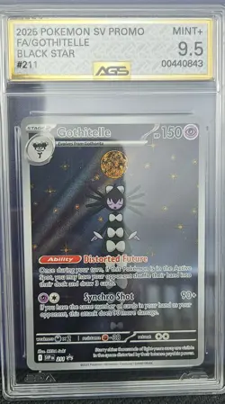 GOTHITELLE #211 2025 POKEMON SVP EN BLACK STAR PROMO AGS GEM MINT 10 - Image 1