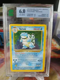 Blastoise (Turtok) 2/102 Pokemon Base Set Unlimited German MNT 6.0 EX-MT - Image 1