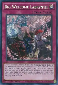 Yugioh! Big Welcome Labrynth - RA04-EN104 - Secret Rare - 1st Edition Near Mint, - Image 1