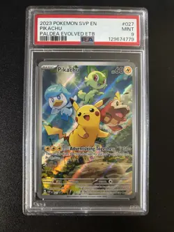 Pikachu 027 Sv: Scarlet & Violet Promo Cards Holo PSA 9 - Image 1