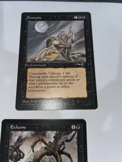 2 CARDS Mixed Cards Mtg Exhume Urza Saga And dystopia Alliances LP - Image 1