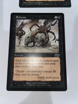 2 CARDS Mixed Cards Mtg Exhume Urza Saga And dystopia Alliances LP - Image 2