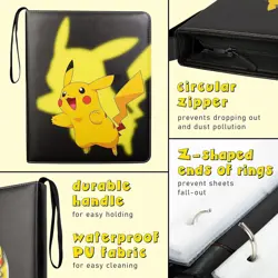 Pokemon Card Binder Album Collector Game Book Portable - Image 3