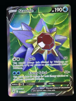 Pokemon Starmie V (Full Art) 166/189 SWSH10: Astral Radiance card Near Mint - Image 1