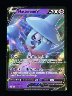 Hatterene V Black Star Promo SWSH055 Champions Path Pokemon Trading Card - Image 1
