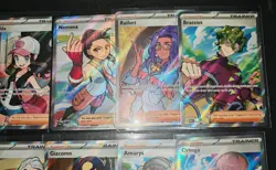 X10 Pokemon Full Art Trainer Cards Mixed Sets Nm/m Inc Hilda 164/086 Paldean Ect - Image 3