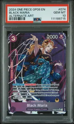 2024 One Piece Two Legends # 074 Black Maria Alternate Art PSA 10 Card GEM Alt - Image 1