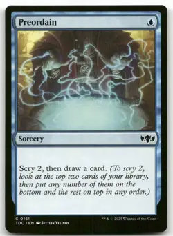 X4 Preordain #161 MTG Tarkir Dragonstorm TDC NM X4 - Image 1