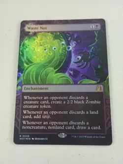 MTG Foil Waste Not-Wilds of Eldraine: Zombie Enchanting Tales Magic NM - Image 1
