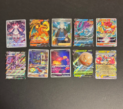 Lot of 10 Different Pokemon Tcg Japanese Full Art EX V Charizard Dunsparce D - Image 1