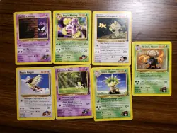 ERIKA'S GLOOM MEOWTH WEEZING PIDGEY ABRA GASTLY /132 Gym Heroes Pokemon TCG LOT7 - Image 1