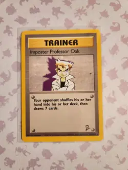 Imposter Oak's Revenge 102/130 Rare Base Set 2 Pokemon TCG - Image 1