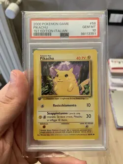 Pikachu #58 PSA 10 Gem Mint - 1ª PRIMA EDIZIONE - Pokemon Set Base 2000 ITALIANO - Image 1