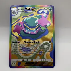 Alolan Muk EX Pokemon TCG Pocket Illustration Rare Textured Holo Custom - Image 1