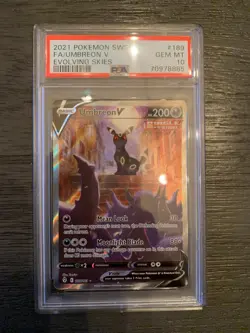 Pokemon Umbreon V Evolving Skies Full Alt Art #189 PSA 10 Gem Mint - Image 1