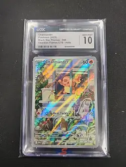 2023 Pokemon Obsidian Flames ETB Charmander 044 CGC 10 Promo - Image 1