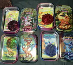 Pokemon TCG Prismatic Evolutions Mini Tin Full 8-Tin Set - Image 3