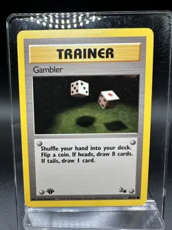 Pokemon GAMBLER 60/62 1st Edition Fossil - NEAR MINT/MINT - Image 1