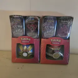 Lot Of 2 Pokemon TCG - Poke Ball + (2) Paldean Fates Mini Tins Pack Sam's Club. - Image 1