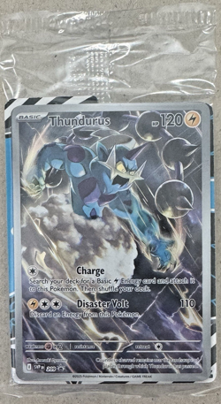 Pokemon TCG 2025 Thundurus SVP 209 Black Bolt Sealed Promo - Image 1