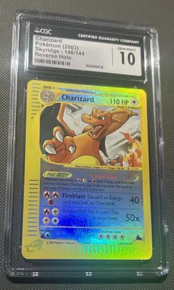 Pokemon 2003 Crystal Charizard Skyridge Reverse Holo CGC 10 Low Pop 🔥🔥🔥 - Image 2