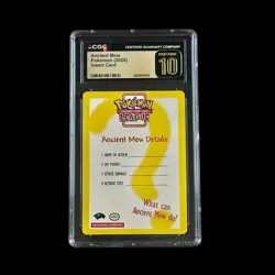 Pokemon Slab Ancient Mew Insert Card CGC Pristine 10 2000 - Image 1